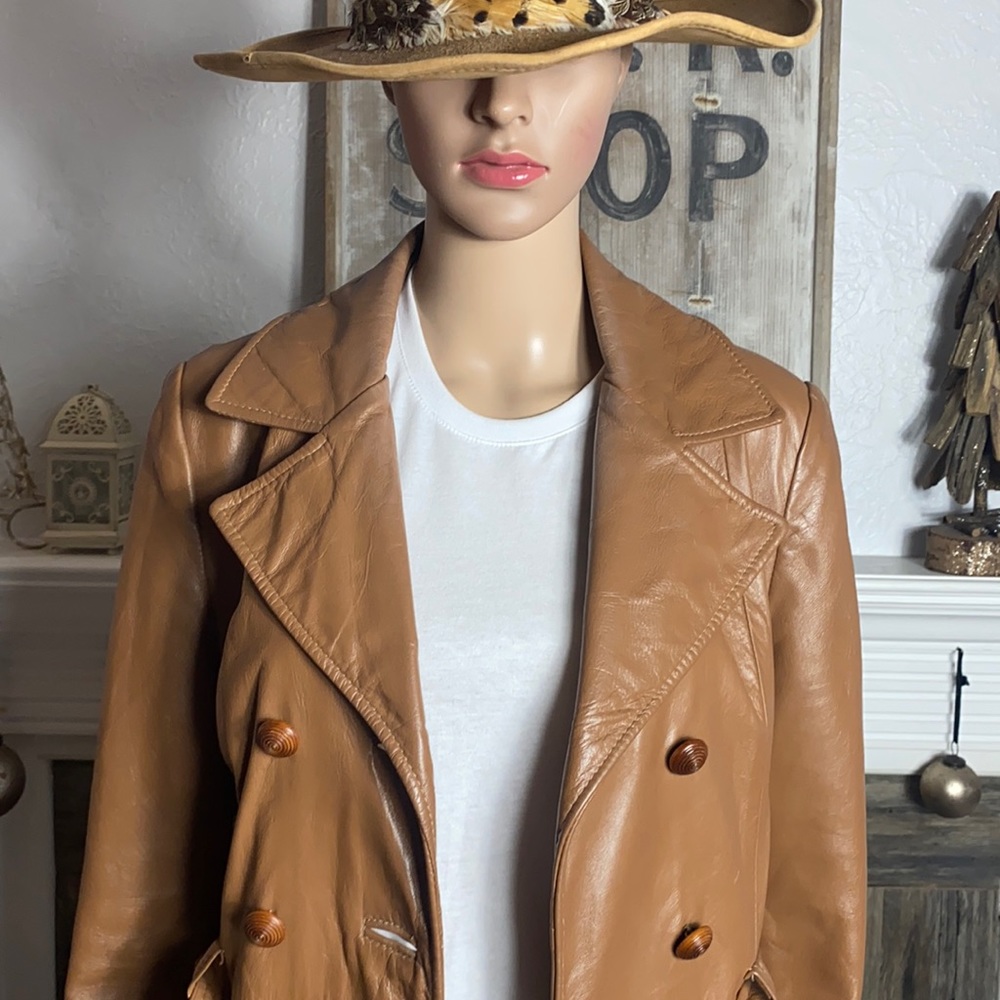 Vintage 1970’s Leather Trench Coat